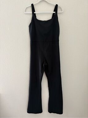 Aerie Black Bodysuit Flare Leggings One Piece Jumpsuit Athletic The Hugger Large